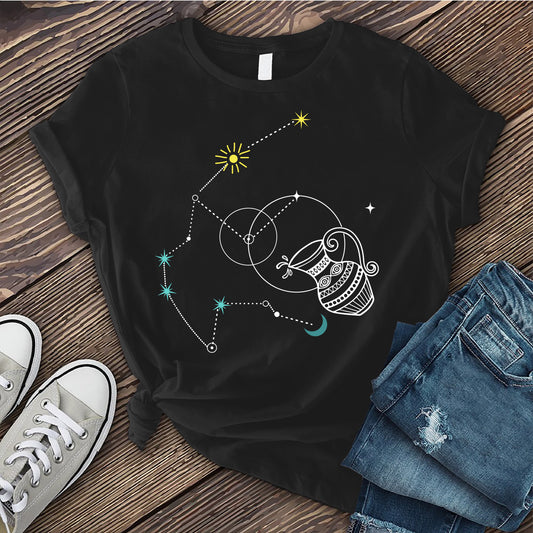 Aquarius Vessel and Constellation T-shirt