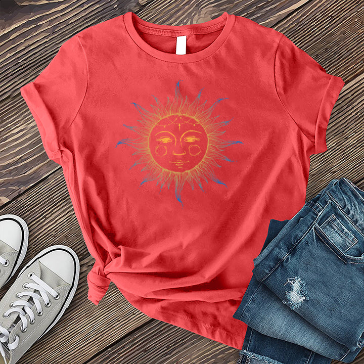Blue and Yellow Sun T-shirt