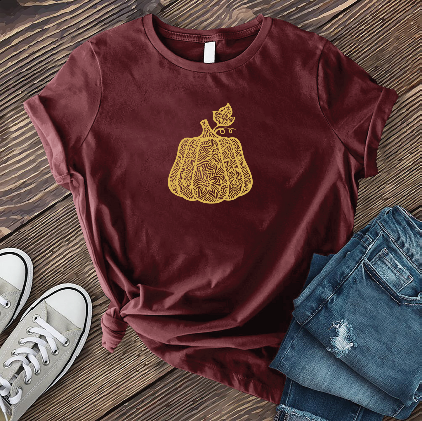 Antique Mandala Pumpkin T-shirt