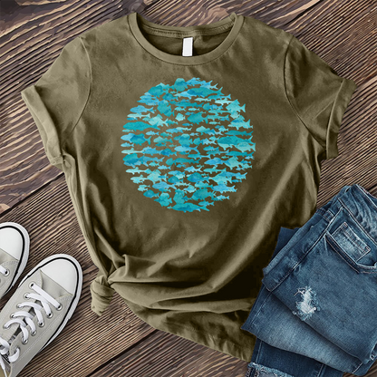 Watercolor Fish Circle T-shirt