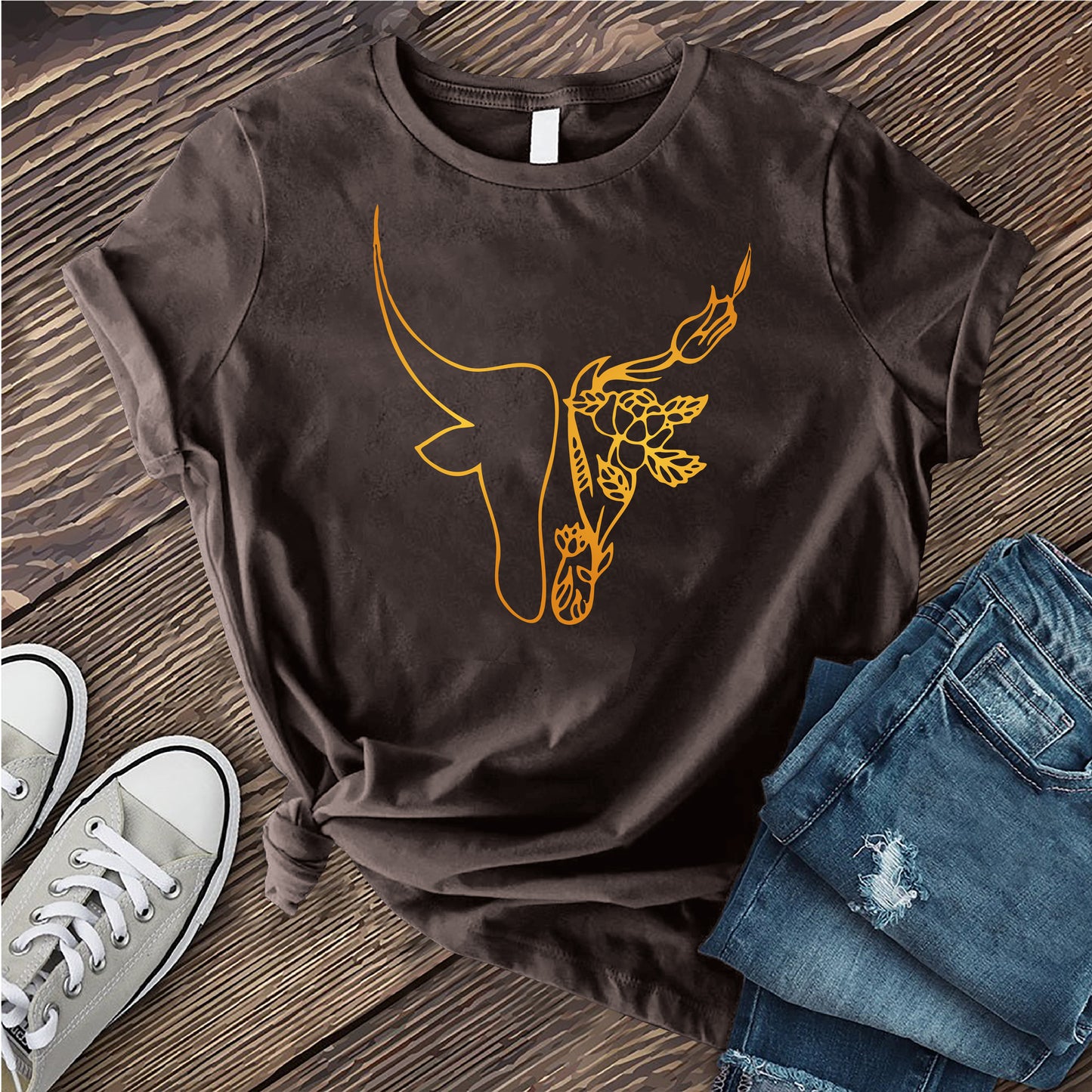 Taurus Floral Head T-shirt