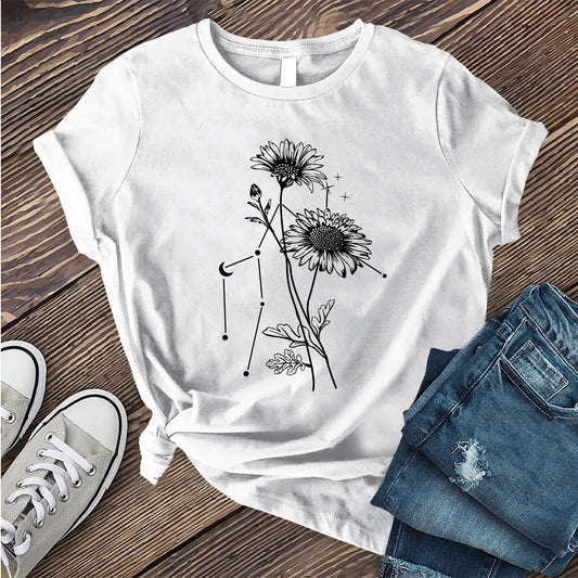 Gemini Constellation and Daisy T-shirt