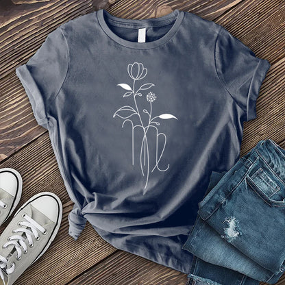 Virgo Floral Symbol T-Shirt