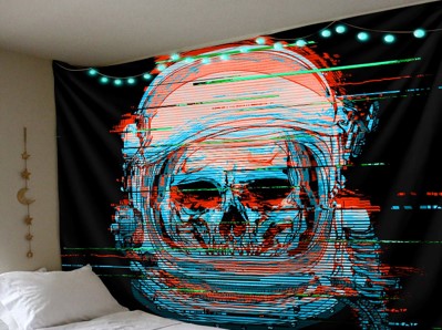 Glitched Astronaut Tapestry