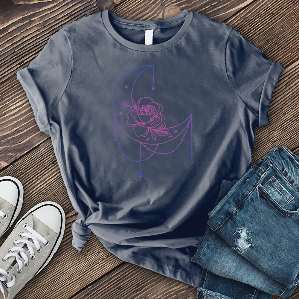Celestial Moon Rose T-Shirt