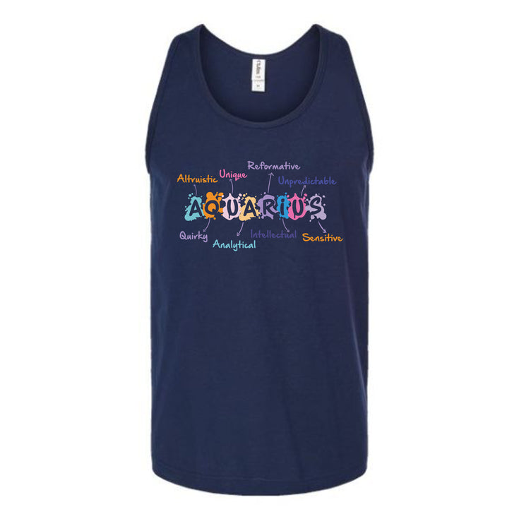 Aquarius Word Splash Unisex Tank Top's Image