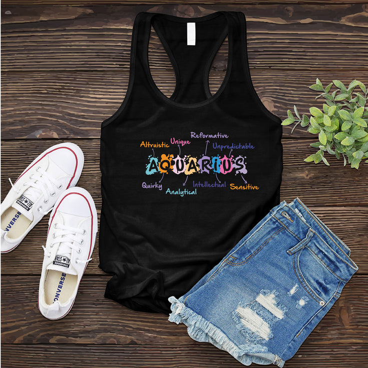 Aquarius Word Splash Women's Tank Top's Image