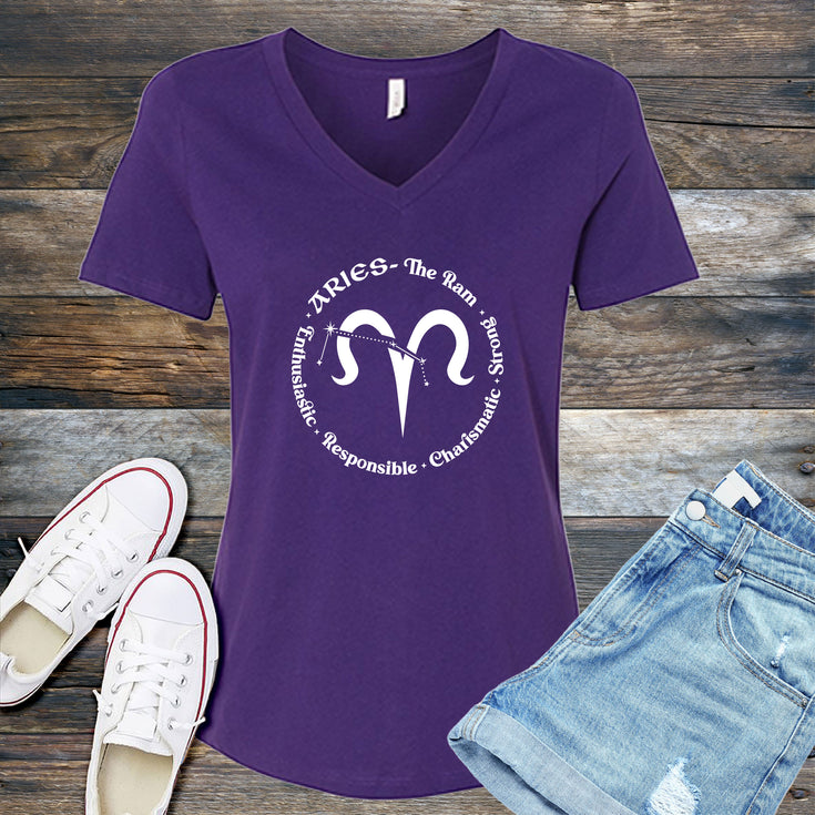 Aries All In A Circle V-Neck's Image