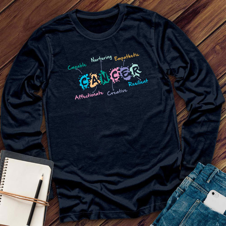Cancer Word Splash Long Sleeve's Image
