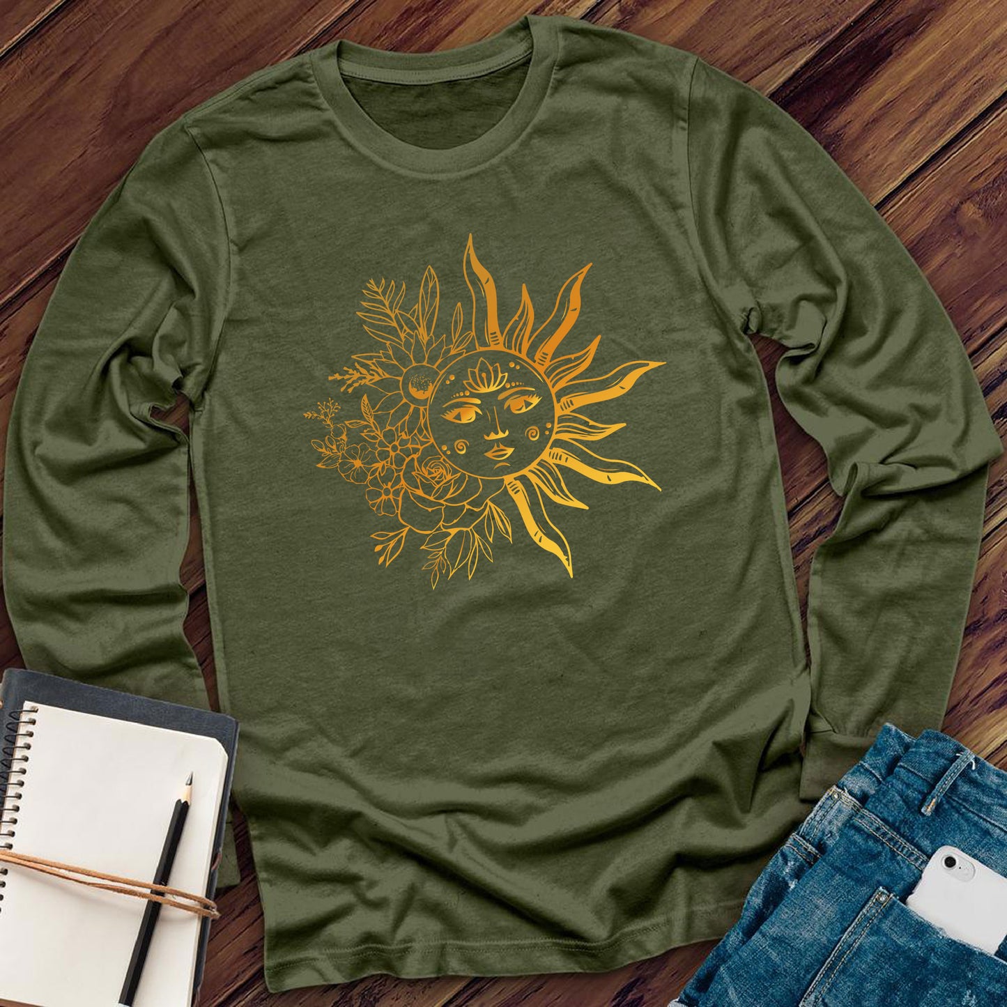 Floral Lotus Sun Long Sleeve