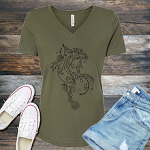 Load image into Gallery viewer, Virgo Floral Woman V-Neck
