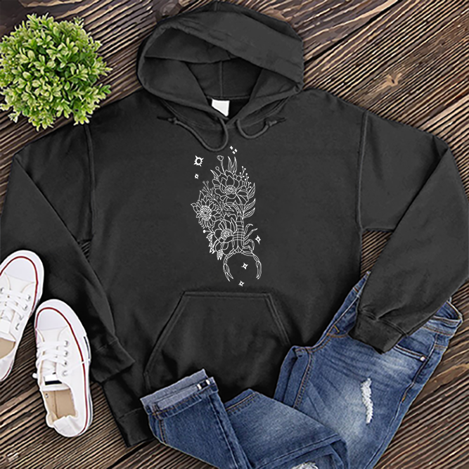 Scorpio Floral Arrangement Hoodie Image