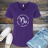 Capricorn All In A Circle V-Neck's Image
