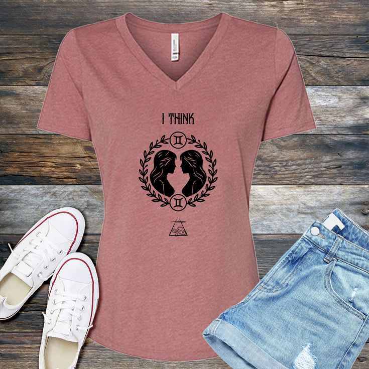 Gemini Motto V-Neck Tee's Image