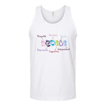 Gemini Word Splash Unisex Tank Top's Image