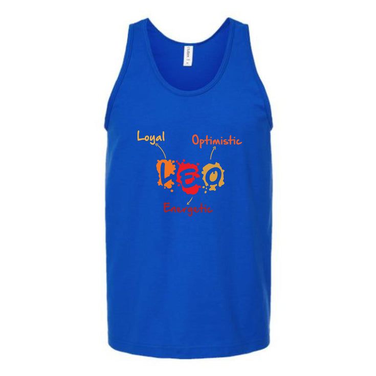 Leo Word Splash Unisex Tank Top's Image