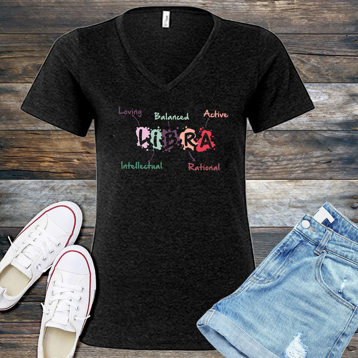 Libra Word Splash V-Neck's Image