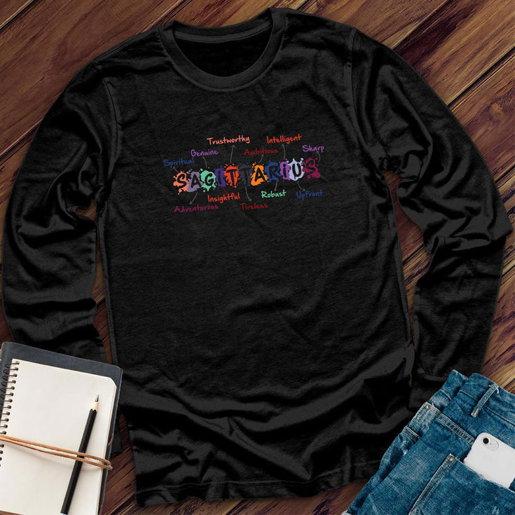 Sagittarius Word Splash Long Sleeve's Image