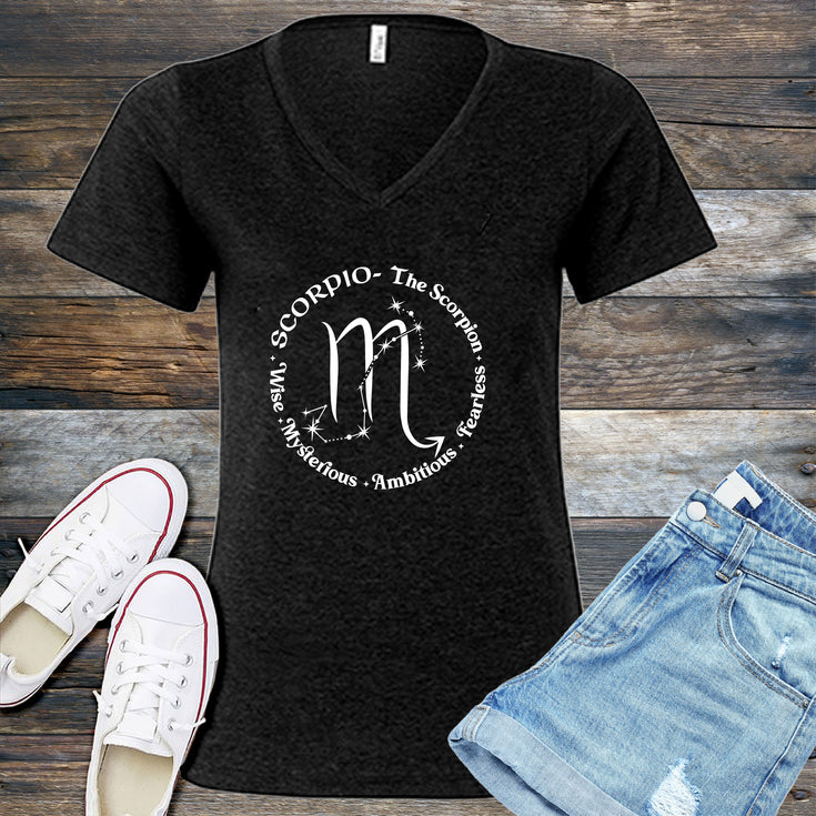 Scorpio All In A Circle V-Neck's Image