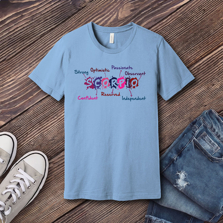 Scorpio Word Splash T-Shirt's Image