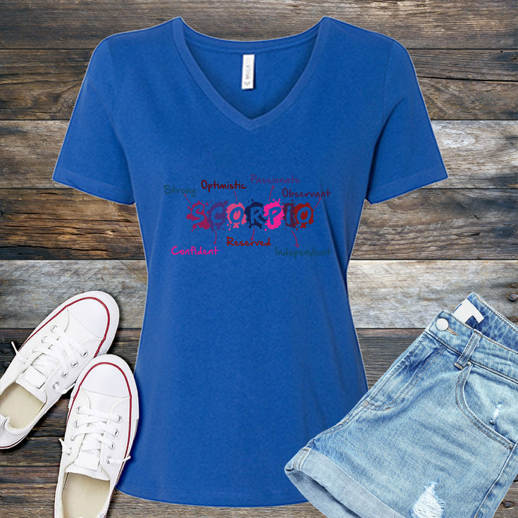 Scorpio Word Splash V-Neck's Image