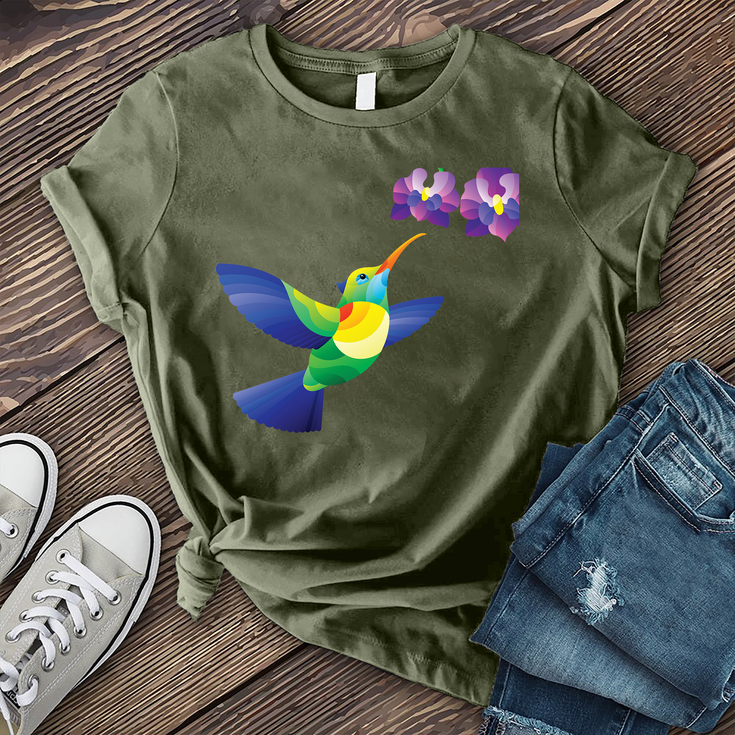 Hummingbird Stained Glass T-shirt