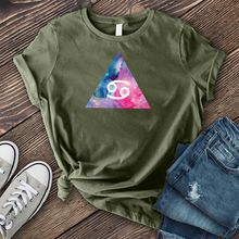 Load image into Gallery viewer, Colorful Cancer Symbol Triangle T-shirt
