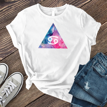 Load image into Gallery viewer, Colorful Cancer Symbol Triangle T-shirt
