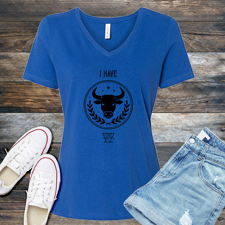 Taurus Motto V-Neck Tee's Image