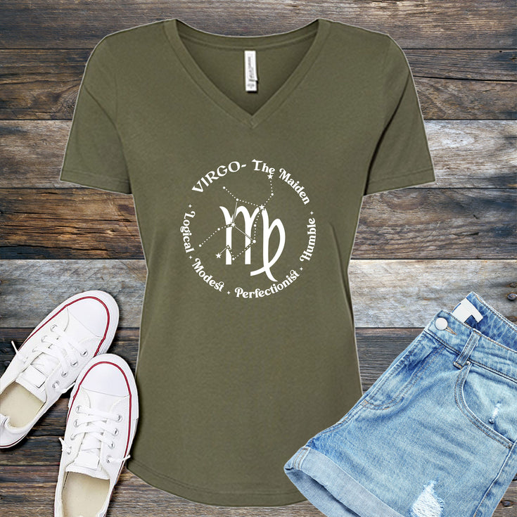 Virgo All In A Circle V-Neck's Image