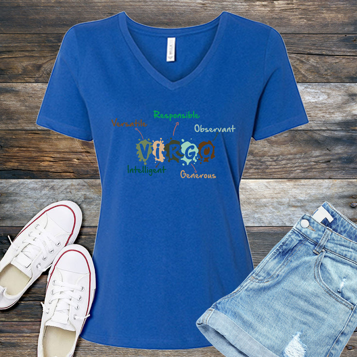 Virgo Word Splash V-Neck's Image