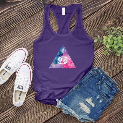 Colorful Cancer Symbol Triangle Women's Tank Top