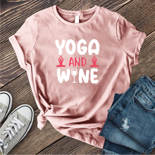Load image into Gallery viewer, Yoga and Wine T-shirt
