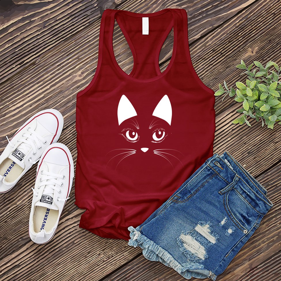 Face of Feline Women's Tank Top Image