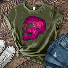 Load image into Gallery viewer, Floral Skull T-shirt
