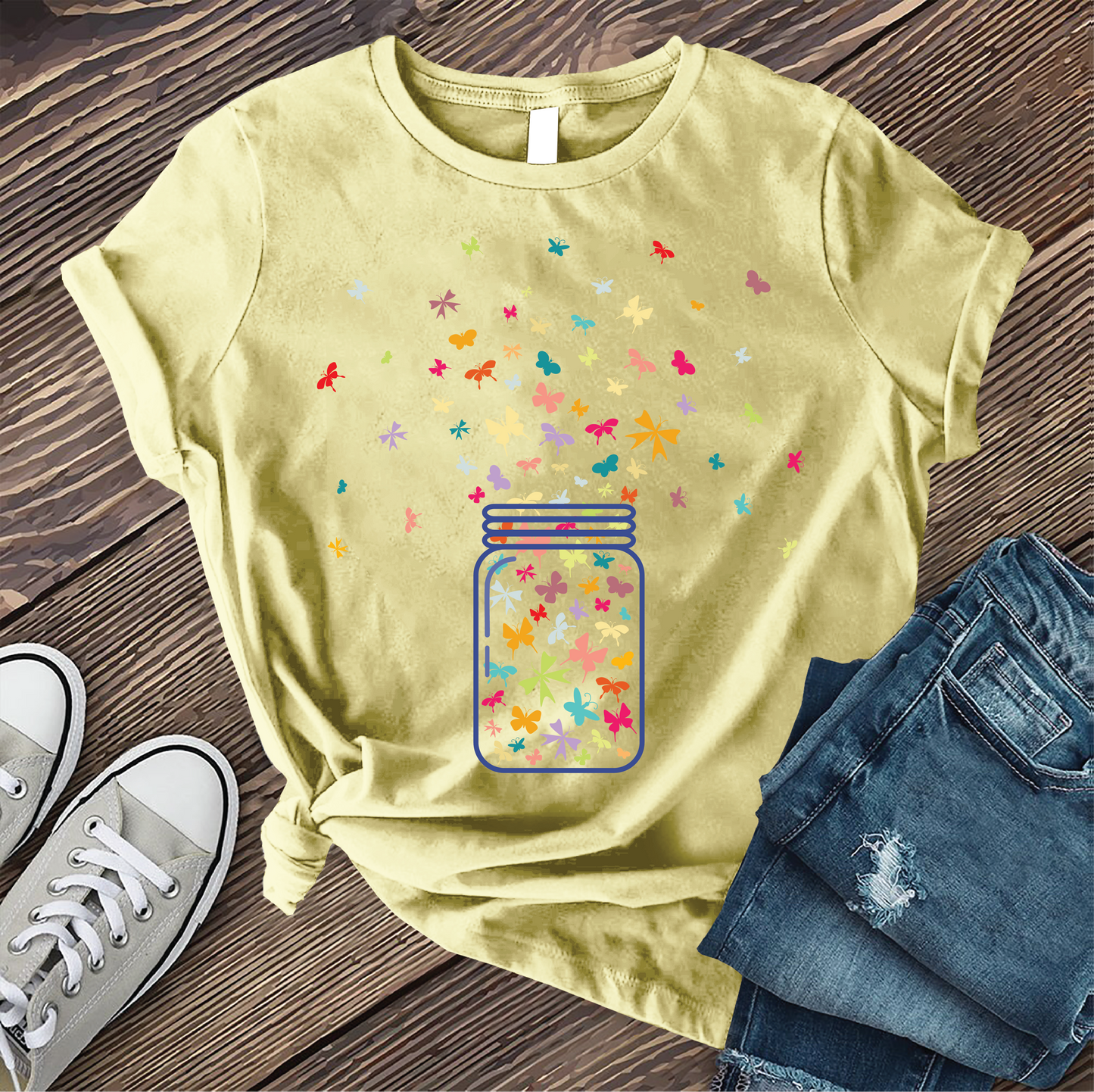 Colorful Butterfly Jar T-shirt
