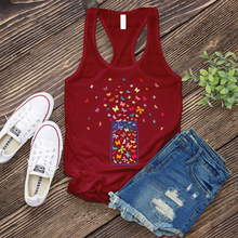 Load image into Gallery viewer, Colorful Butterfly Jar Women&#39;s Tank Top
