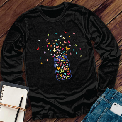 Colorful Butterfly Jar Long Sleeve
