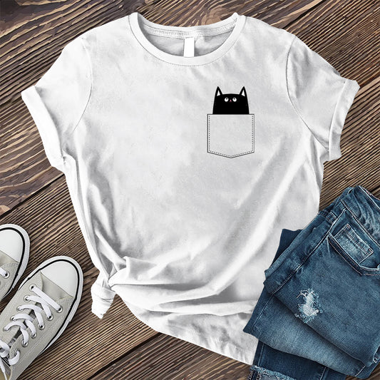 Cute Pocket Cat T-Shirt