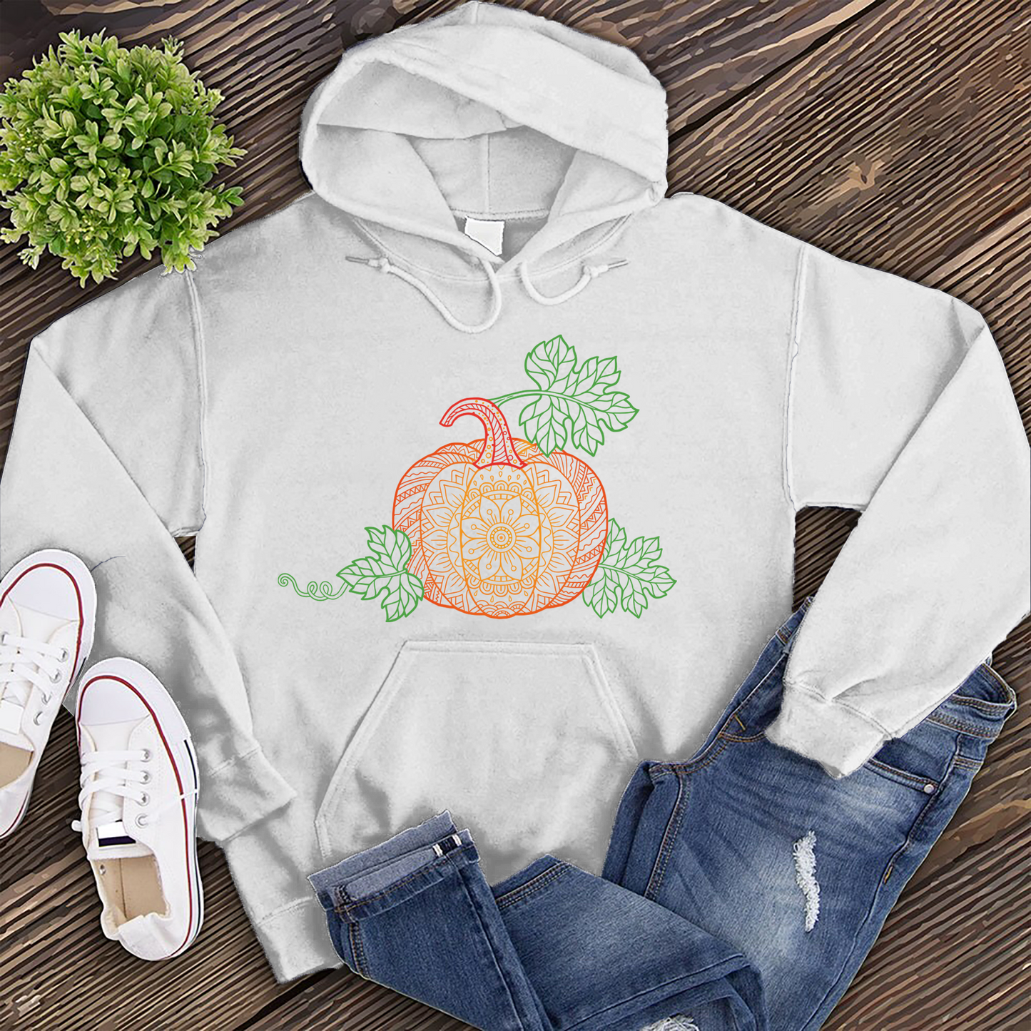 Flower Pumpkin Mandala Hoodie