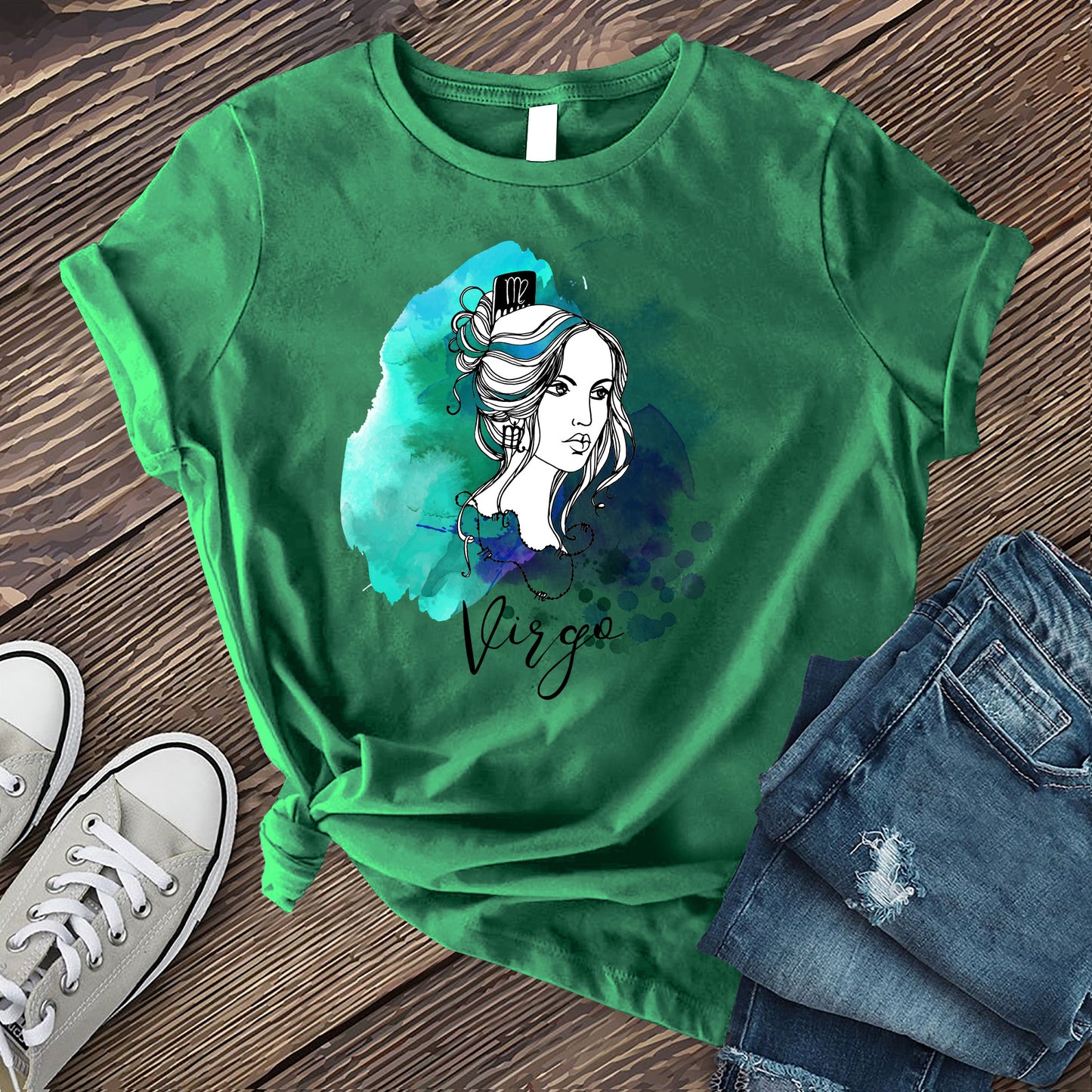 Watercolor Virgo Woman T-shirt