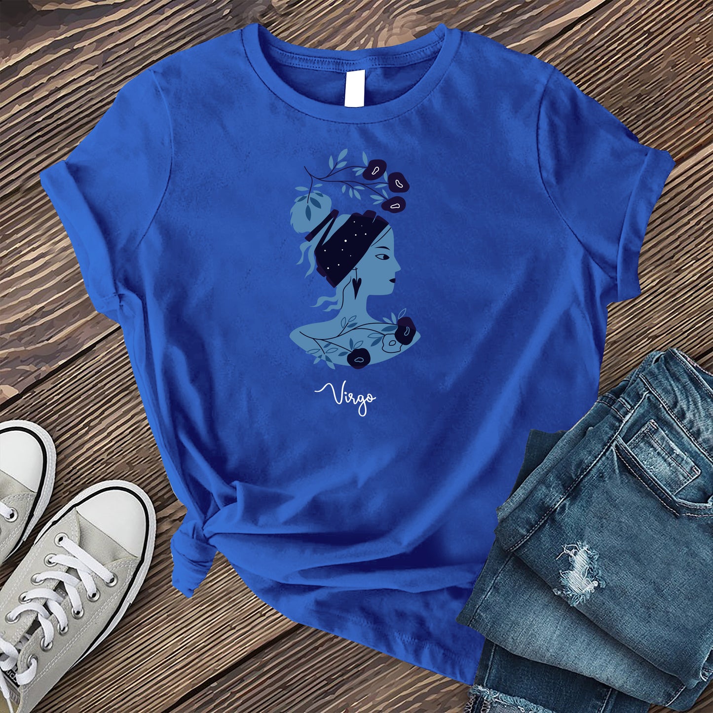 Blue Simple Virgo T-shirt