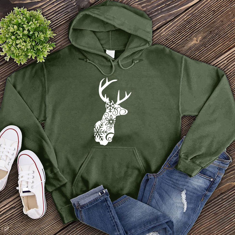 Snowflake Reindeer Hoodie Image