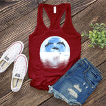 Lunar Dolphin Reflection Women's Tank Top's Image