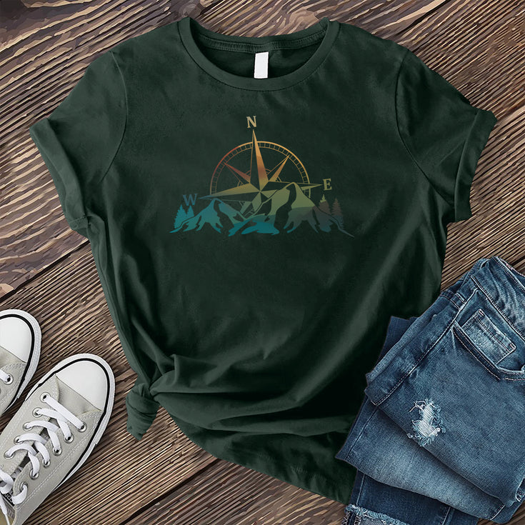 Colorful Mountain Compass T-shirt's Image