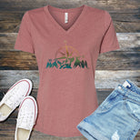 Colorful Mountain Compass V-Neck's Image