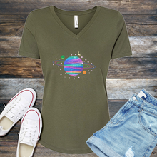 Load image into Gallery viewer, Colorful Planet V-Neck
