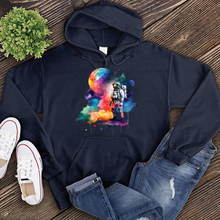 Load image into Gallery viewer, Galactic Watercolor Astronaut Hoodie
