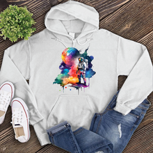 Load image into Gallery viewer, Galactic Watercolor Astronaut Hoodie
