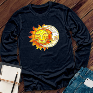 Smiling Sun and Moon Stained Glass Long Sleeve